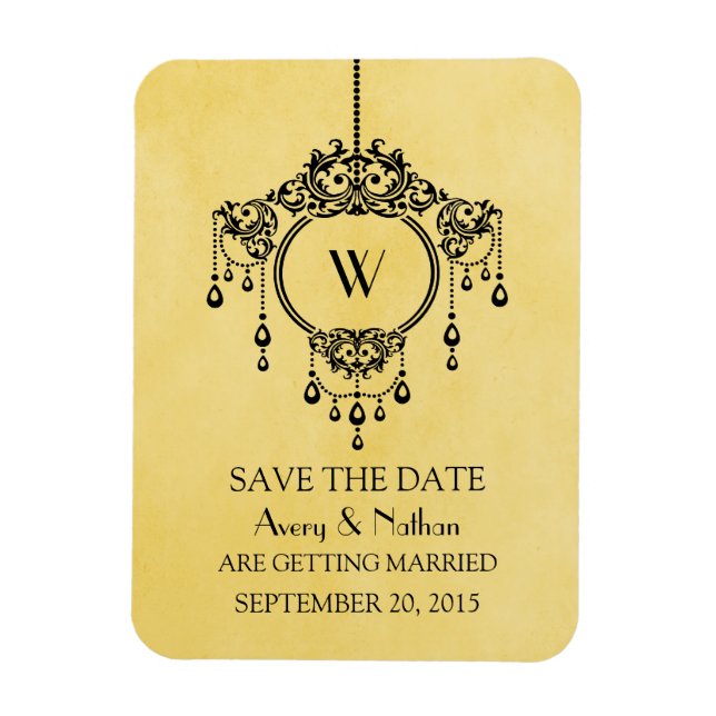 Ímã Imã salve a data de candelabro amarelo (Vertical)