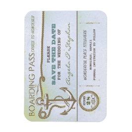 Ímã imã salve a data de casamento de destino náutico