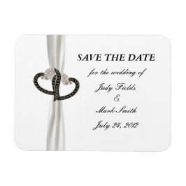Ímã Imã salve a data de Corações Diamantes Pretos e Br