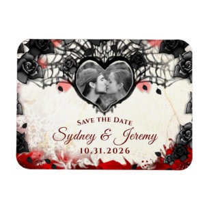 Ímã Imã salve a data de FOTO do Halloween Gótico-escur