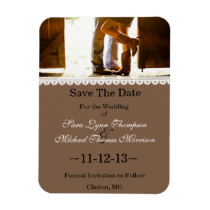 Ímã Imã salve a data de Fotos do Chic Country