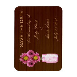 Ímã Imã salve a data de Mason Jar, Rosa-Rosa-Russo do