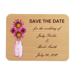 Ímã Imã salve a data de Mason Jar, Rosa-Rosa-Russo do