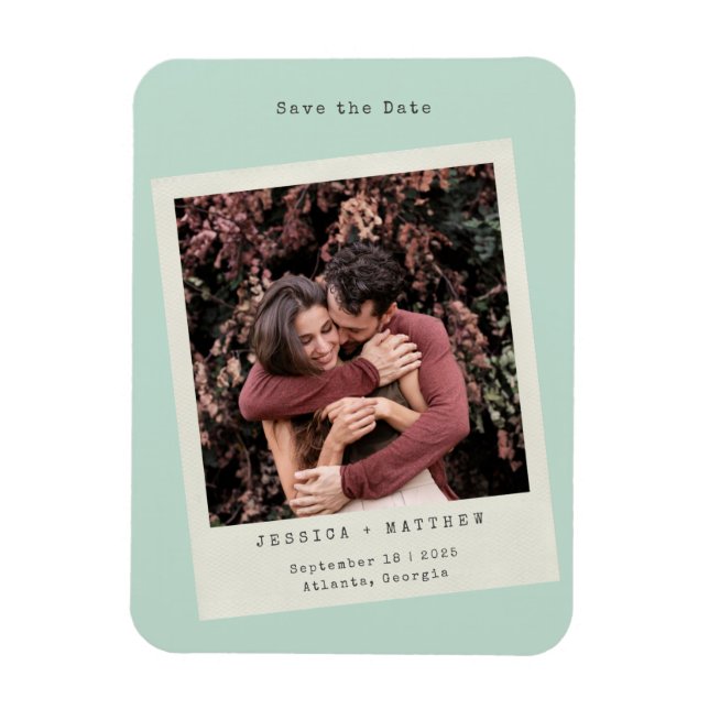 Ímã Imã salve a data de Quadro de Fotografias de Mensa (Vertical)