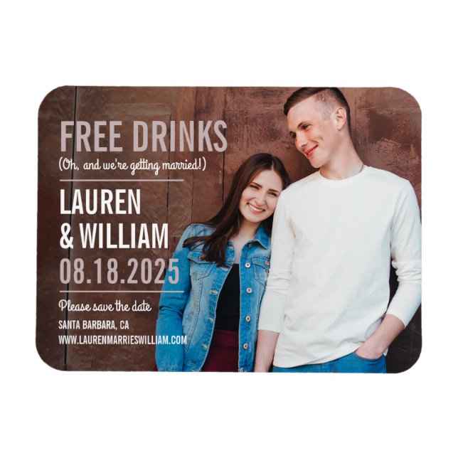 Ímã Imã salve a data de Solicitação em Negrito (Horizontal)