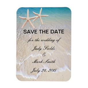 Ímã Imã salve a data do casamento de praia da estrela