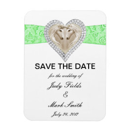 Ímã Imã salve a data do Unicorn Green Lace