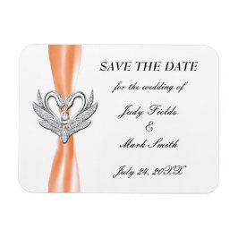 Ímã Imã salve a data dos Cisnes de Prata Laranja