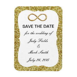 Ímã Imã salve a data Dourada Infinidade Dourada com br