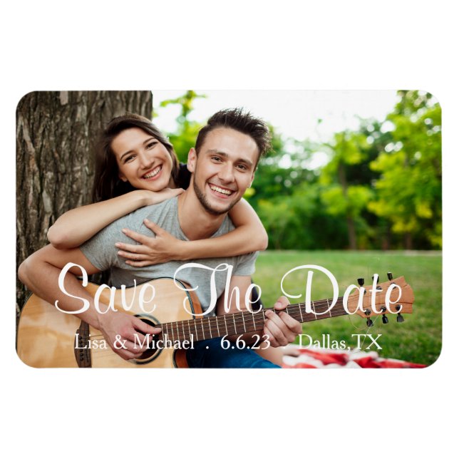 Ímã Imã salve a data personalizada (Horizontal)