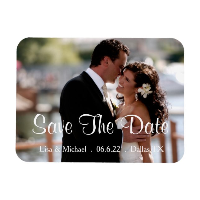 Ímã Imã salve a data personalizada (Horizontal)