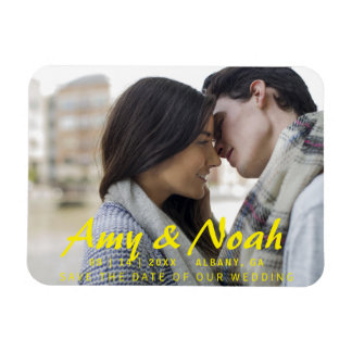 Ímã Imã salve a data Personalizada - Fotografia e Text