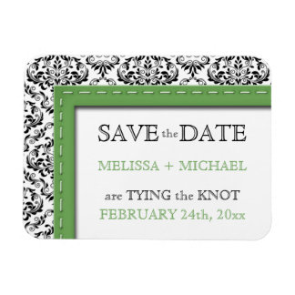 Ímã Imã salve a data plana de Damasco com Título Verde