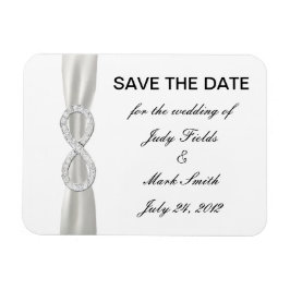 Ímã Imã salve a data WhiteWedding Infinity Diamond