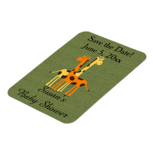 Ímã Imã salve o dia de Chá de fraldas Giraffe