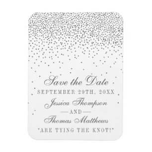 Ímã Imã salve o dia de prata Glam dos confetes do