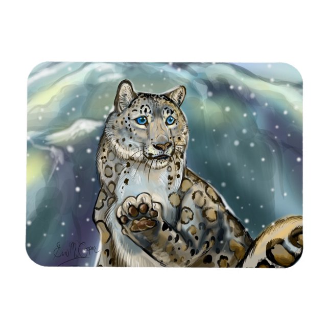 Ímã imã Snow Leopard~ (Horizontal)