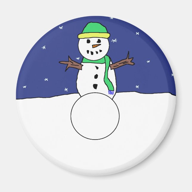 Imã ímã Snowman (Frente)