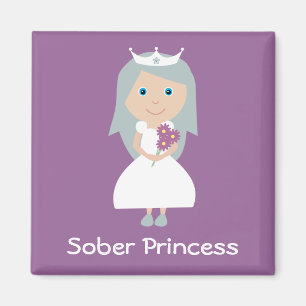 Imã Ímã sóbrio da princesa do roxo bonito