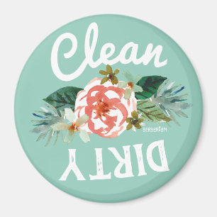 Imã Ímã SUJO LIMPO floral da máquina de lavar louç