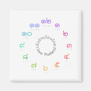 Imã Ímã tailandês feito sob encomenda dos números "eu