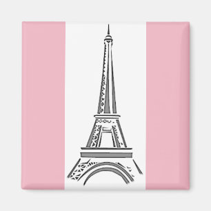 Imã Ímã Tema Torre Eiffel Rosa Paris