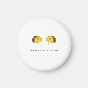 Imã Ímã temático de taco, ímã de casal fofo