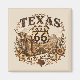 Imã Ímã Texas Route 66 Big Sky Lembrança