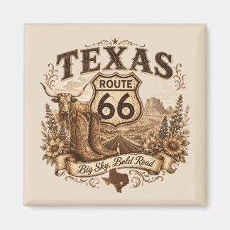 Imã Ímã Texas Route 66 Big Sky Lembrança