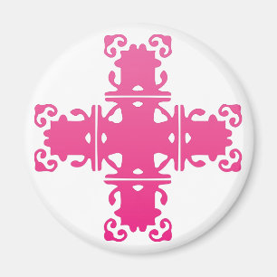 Imã ímã transversal cor-de-rosa