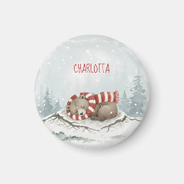 Imã Ímã Urso de Inverno Personalizado