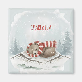 Imã Ímã Urso de Inverno Personalizado
