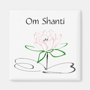 Imã Ímã verde cor-de-rosa do OM Shanti Lotus