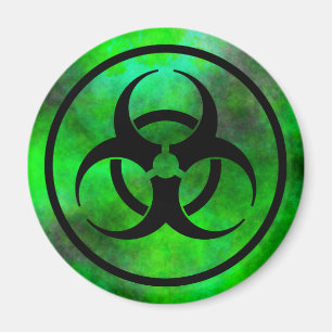 Imã Ímã verde do símbolo do Biohazard da névoa