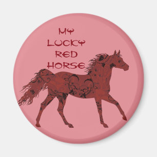 Imã Ímã vermelho afortunado do cavalo