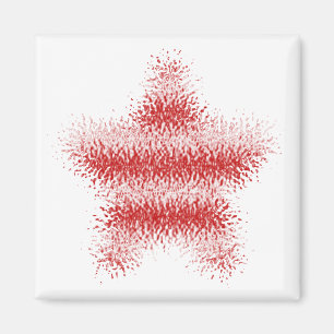 Imã Ímã (vermelho & branco) entortado EUA listrado d