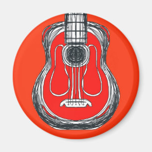 Imã Ímã vermelho da cara do monstro da guitarra