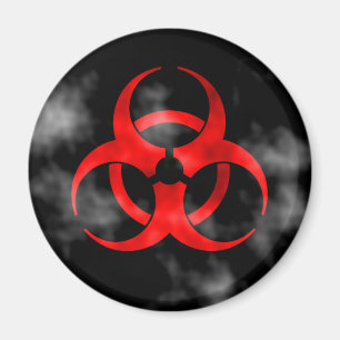Imã Ímã vermelho de fumo do símbolo do Biohazard