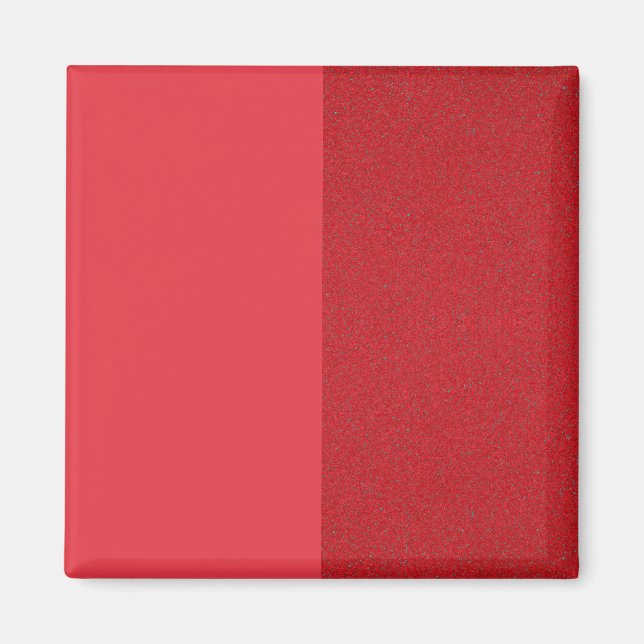 Imã Ímã Vermelho Divisão Personalizada – Design Fosco  (Frente)