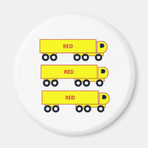 Imã ímã vermelho do camião do amarelo do camião