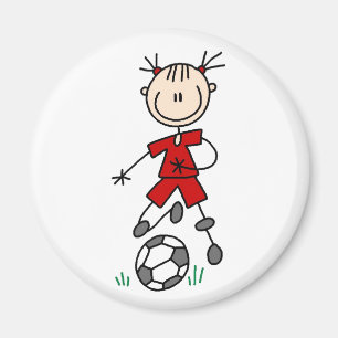 Imã Ímã vermelho do jogador de futebol da menina