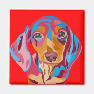 Imã Ímã vermelho do refrigerador do Dachshund