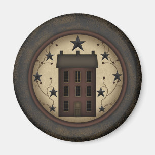 Imã Ímã vermelho primitivo da casa de Saltbox