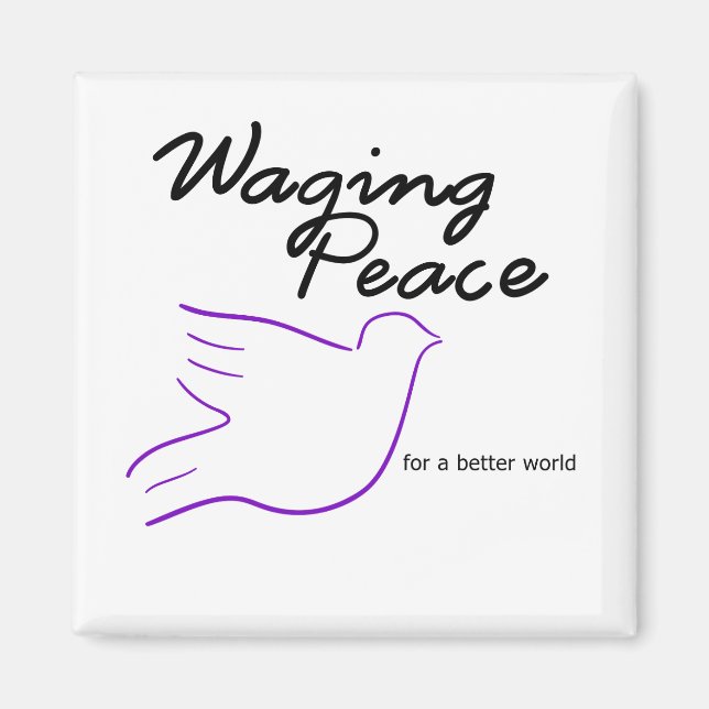 Imã ímã Waging Peace Dove (Frente)