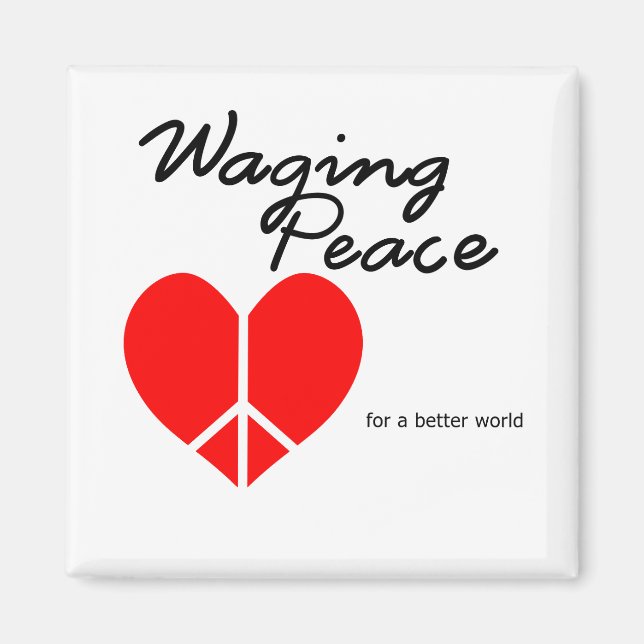 Imã ímã Waging Peace Heart (Frente)