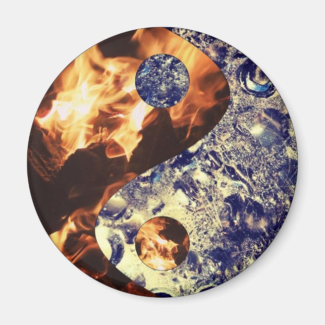 Imã Ímã Yin Yang do Fogo e Gelo (Frente)