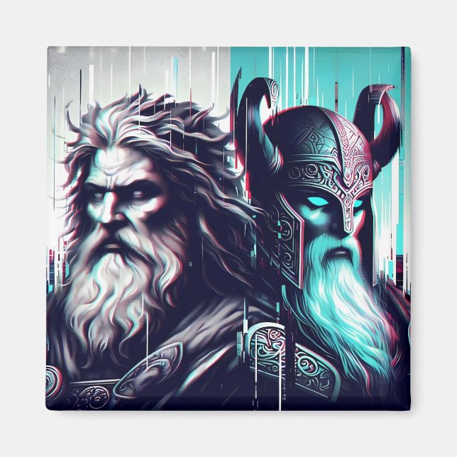 Imã  image of the gods zeus and odin togethe (Frente)