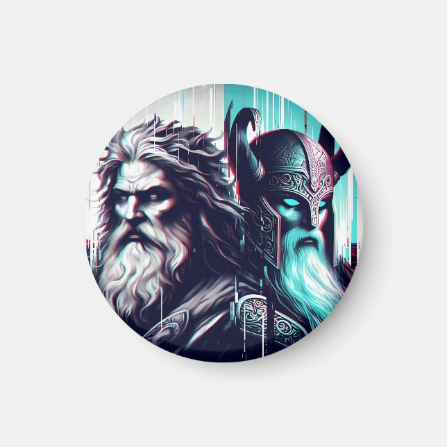 Imã  image of the gods zeus and odin togethe (Frente)