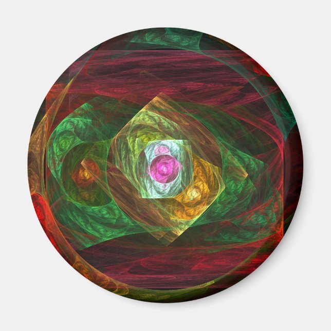 Imã Imagem Abstrato de Conexões Dinâmicas (Frente)