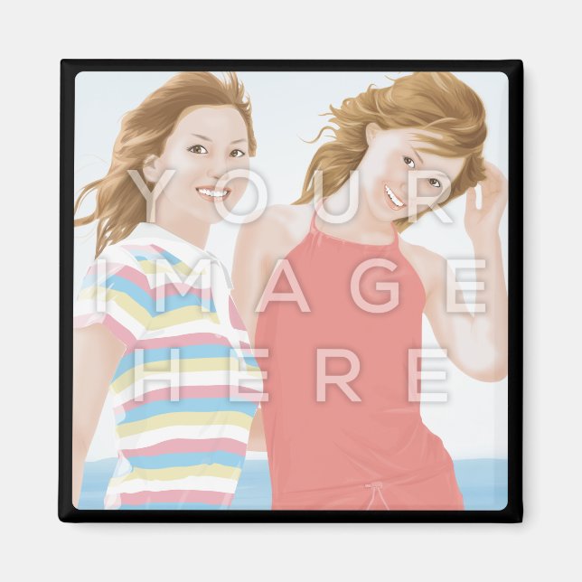 Imã Imagem ao quadrado de fotos do Instagram (Frente)